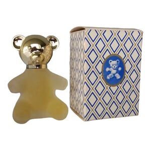 Vintage 1976 Avon "Teddy Bear Decanter" Glass Bottle w/ SWEET HONESTY .75 Fl Oz